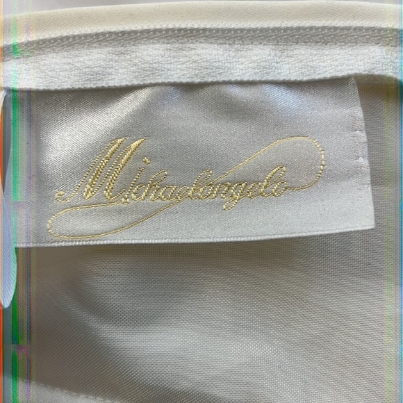 Davids Bridal MichaelAngelo Lt Gold Wedding Gown EUC Size 14 Style T8076 - Picture 8 of 11